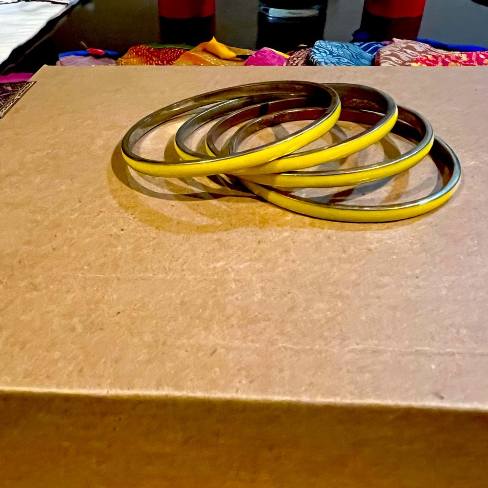 Gold Plated Yellow Bangles